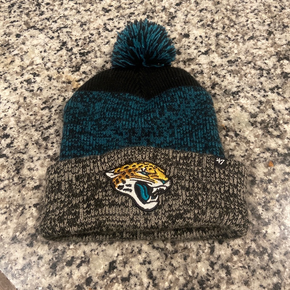 47 Brand NFL Jacksonville Jaguars Winter Beanie Hat Cap W/ Pom Pom